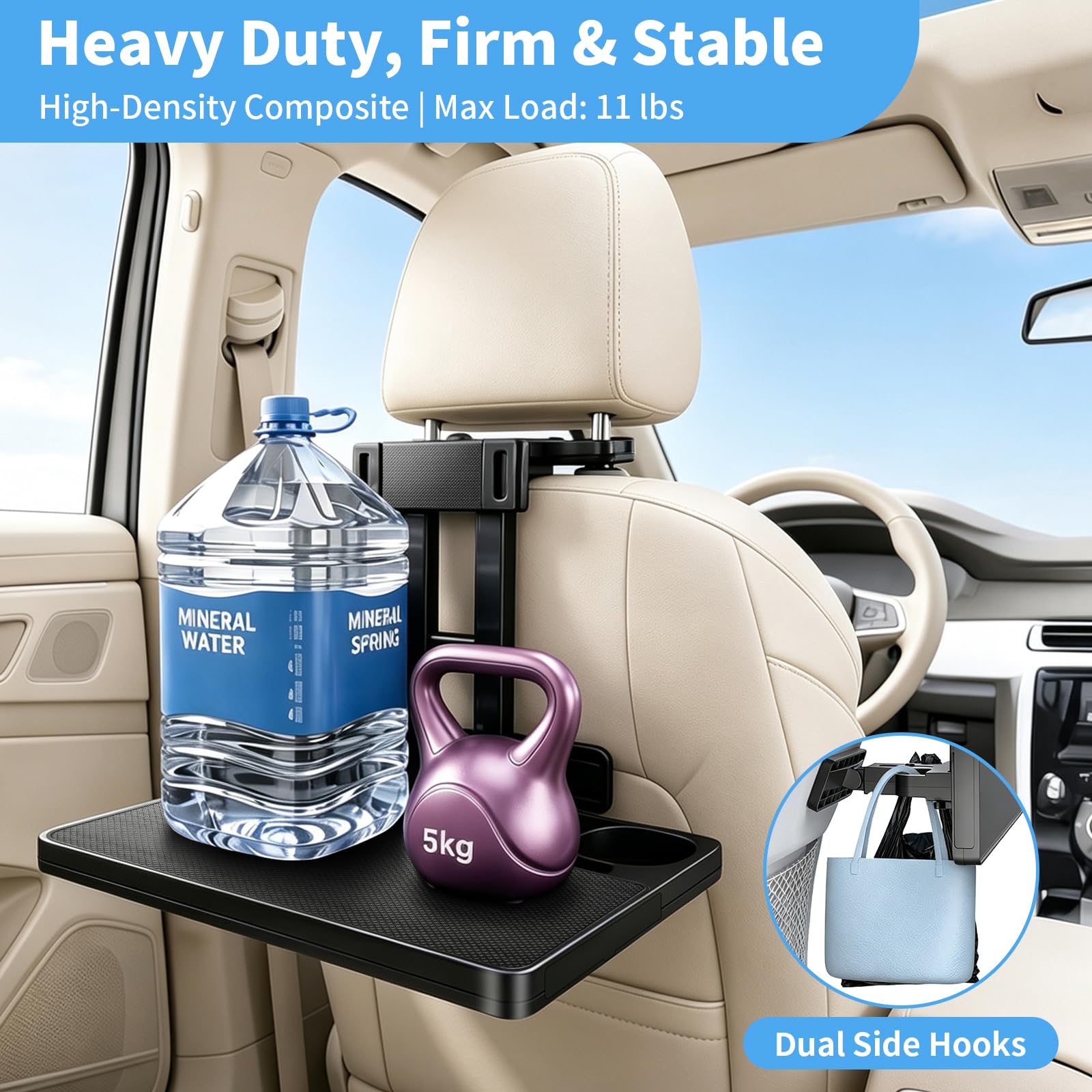 LXRIUN integrated cup holders with drinks preventing spills benefit