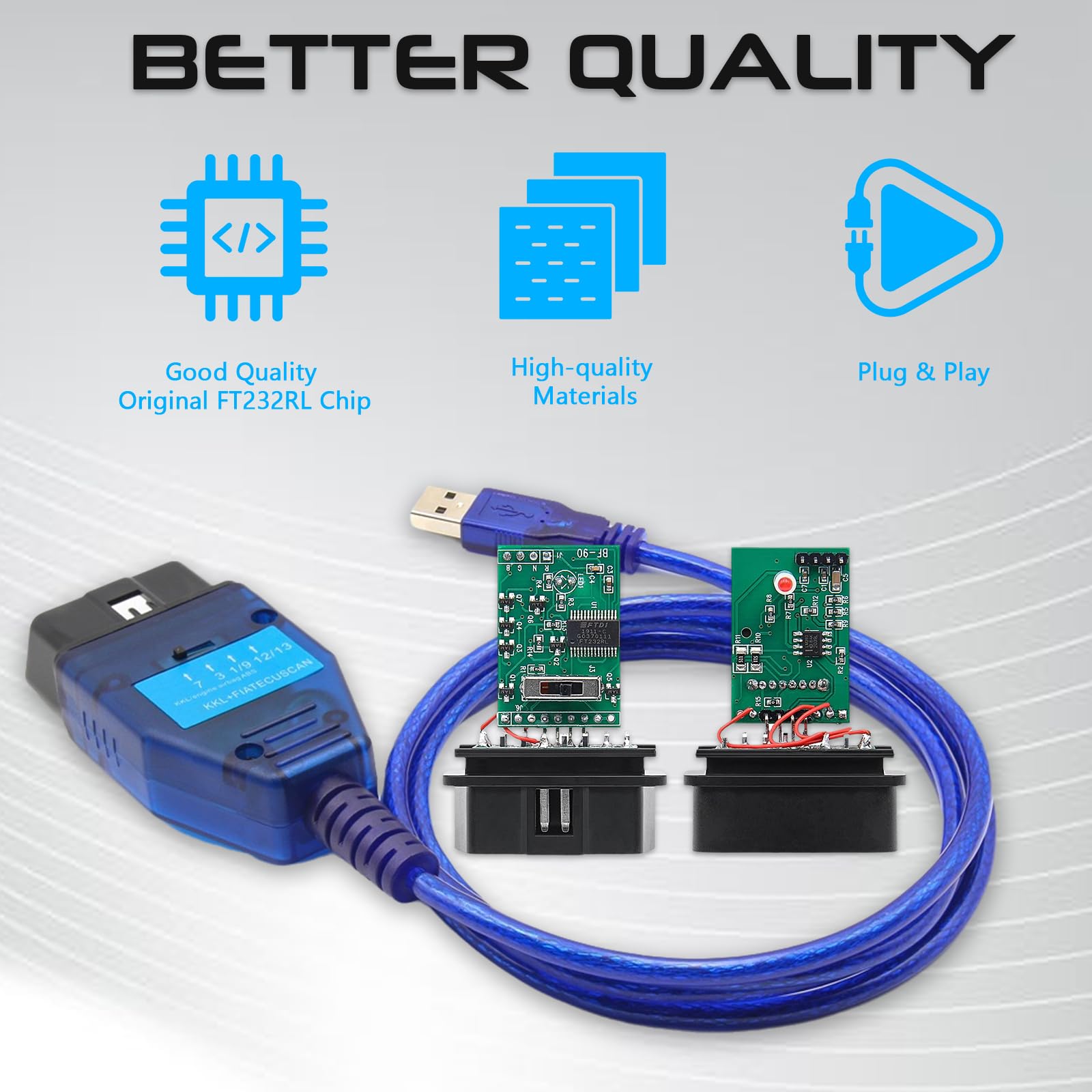 lydesor KKL 409 cable length and flexibility view, allows comfortable workspace reach
