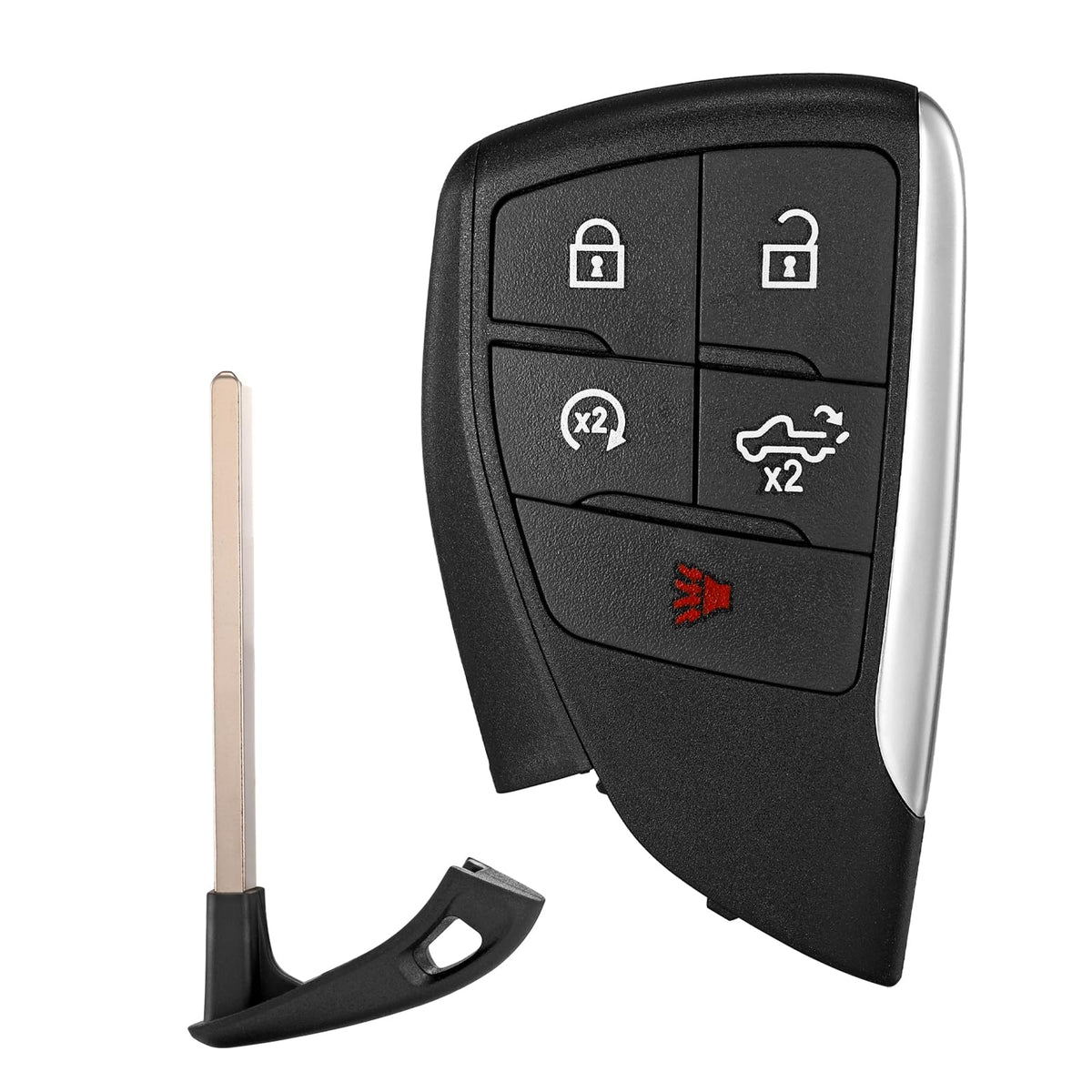 LYFUCESS front view fob showing buttons and ready-to-program benefit
