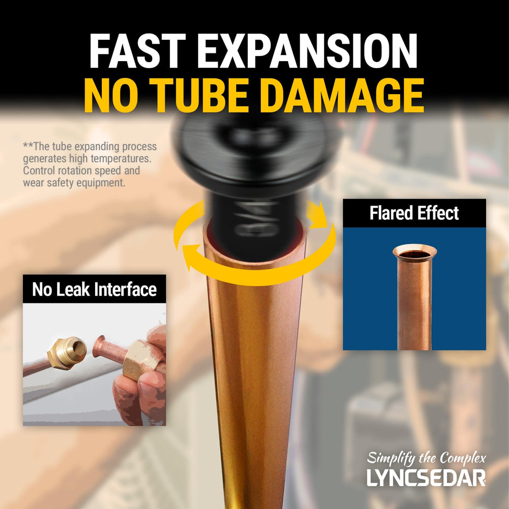 LYNCSEDAR finished flared copper joint illustrating tight fit and reliable sealing