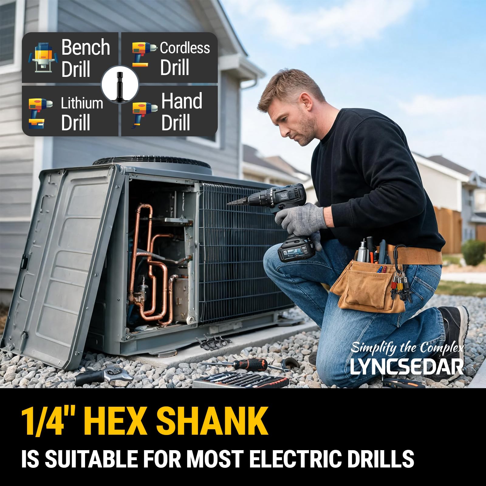 LYNCSEDAR lifestyle workbench view showing kit ready for HVAC and plumbing tasks