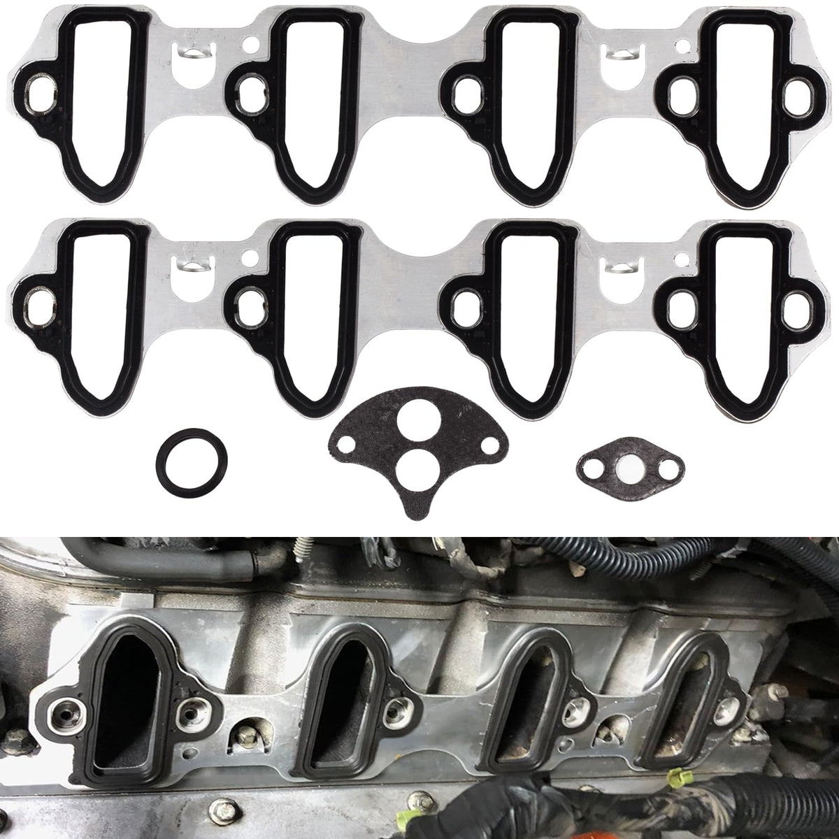 LYNSHINE front view of gasket set showing full layout and correct fit for easy identification