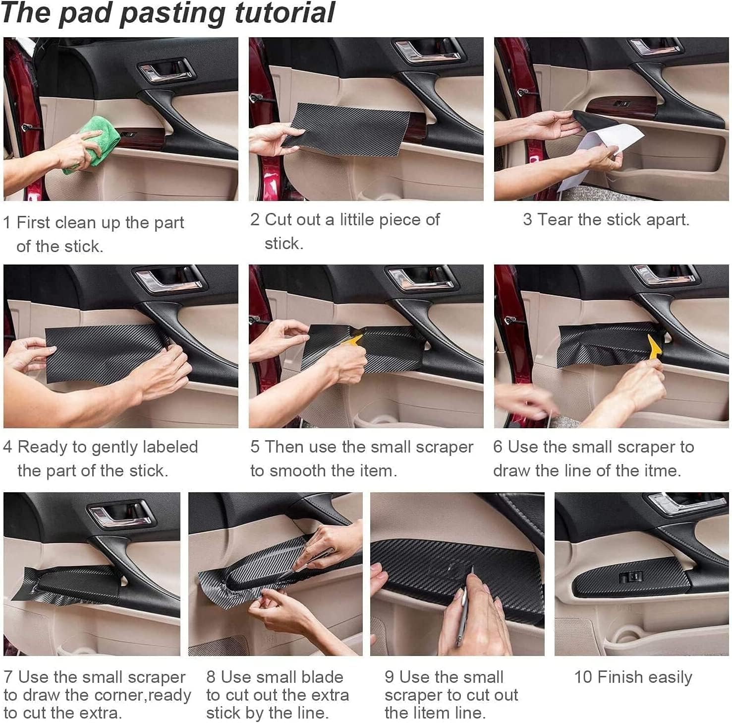 Lypumso installer in garage applying film showing DIY convenience
