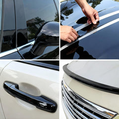 Lypumso applied to door trim showing clean chrome-delete benefit