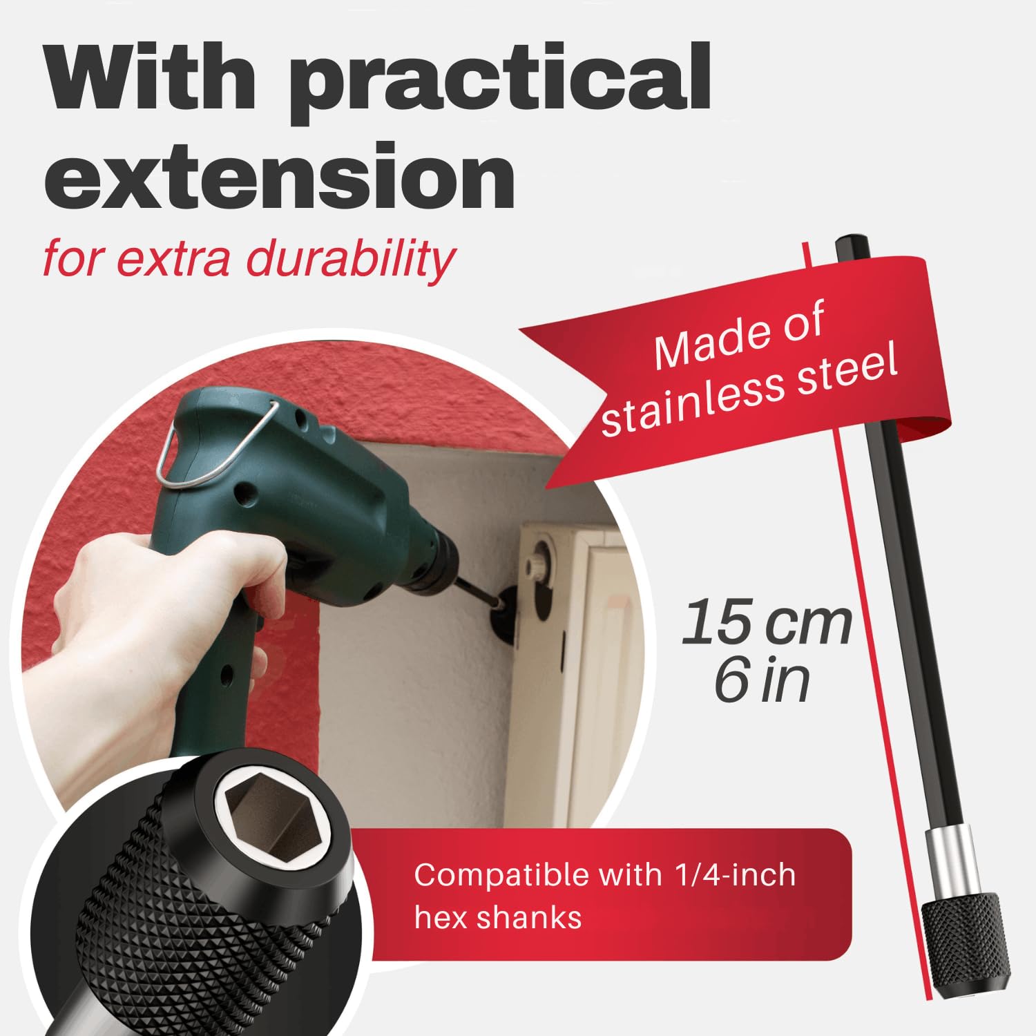 M&A QUALITY brushes neatly organized in a tray with screwdriver, easy-to-store cleaning system