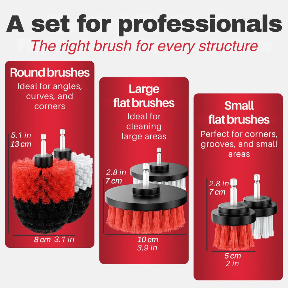 M&A QUALITY brushes next to a coin for scale, compact kit that saves storage space