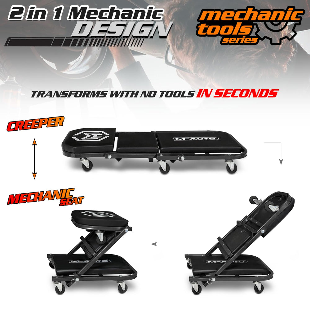 M-AUTO close-up of padded cushion highlighting comfort during work