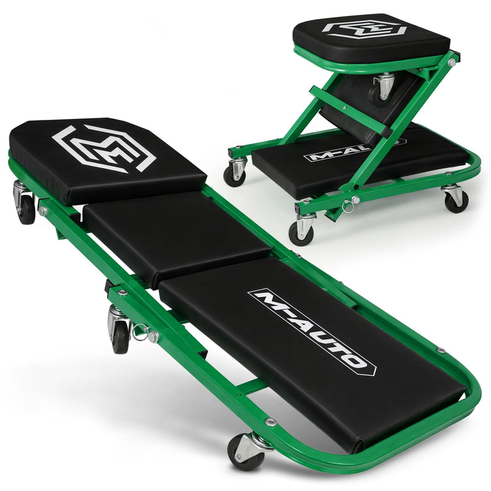 M-AUTO front view of creeper showing frame and pad for easy access