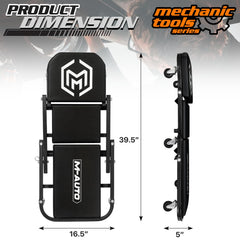M-AUTO top-down flat creeper illustrating full-length support advantage