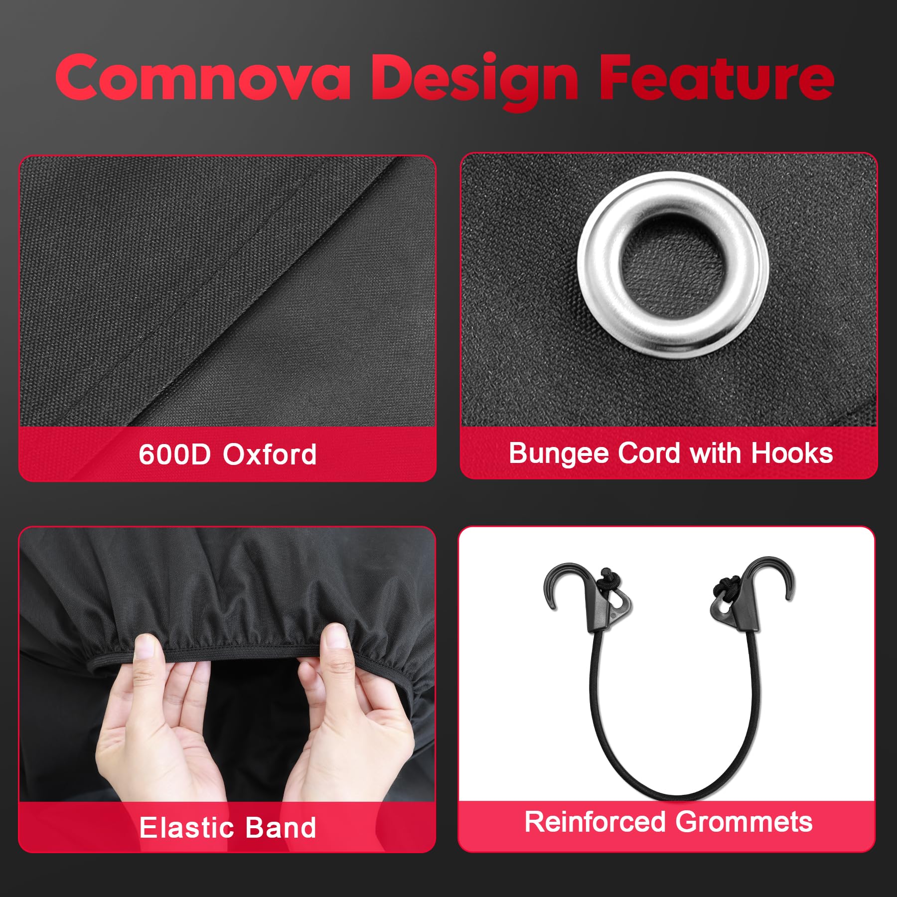 M COMNOVA OUTDOORS folded cover compact for storage and easy transport benefit