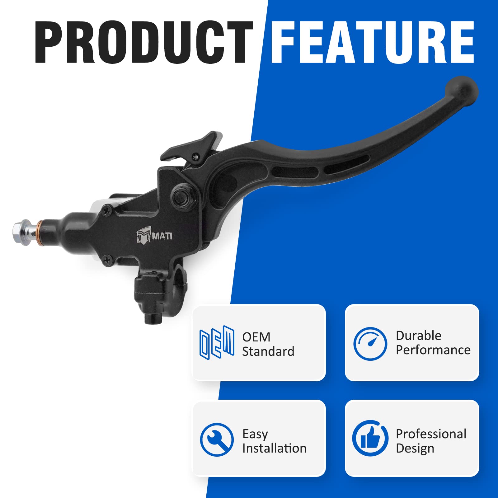 M MATI brake assembly next to ruler illustrating correct scale and part compatibility