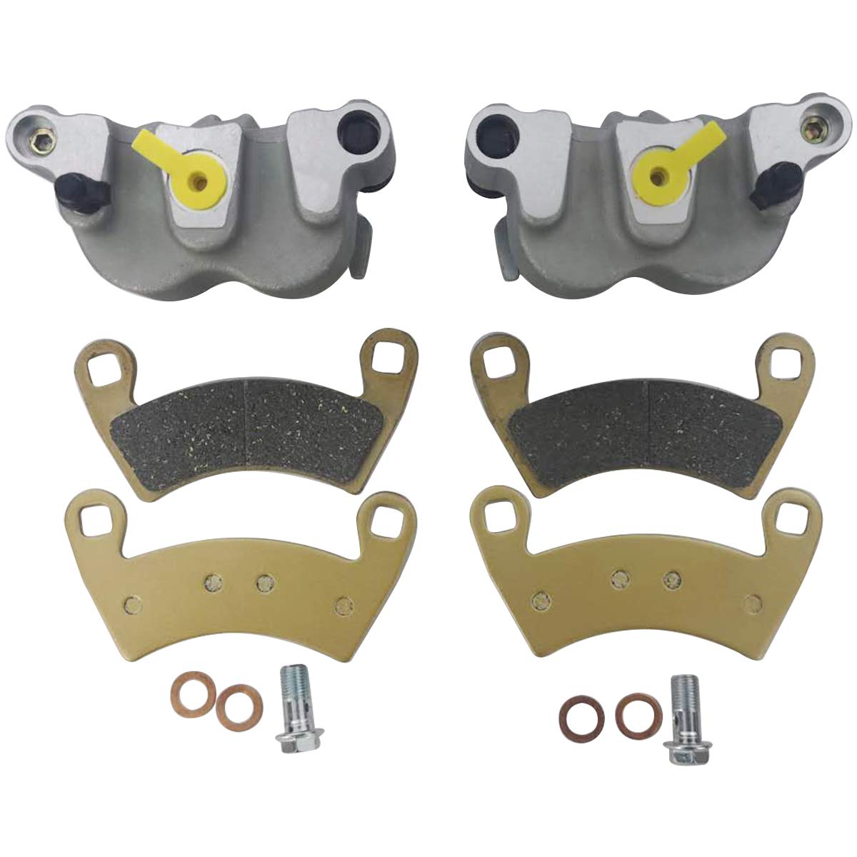 M MATI front caliper pair front view showing solid construction and improved braking