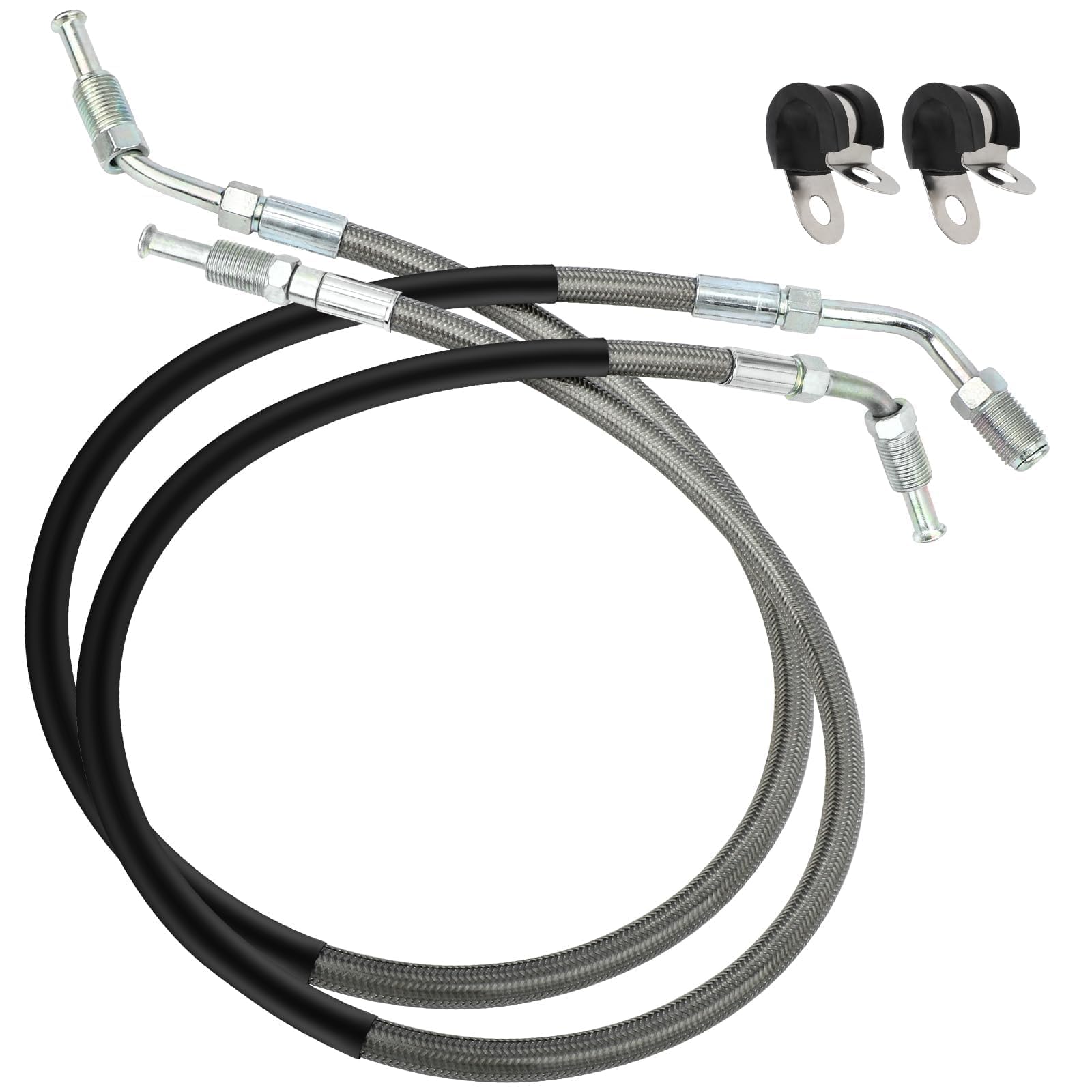 M MATI front hoses packaging showing complete replacement kit and benefits
