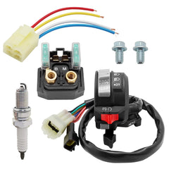 M MATI left handlebar switch front showing clear controls and OEM fit benefits