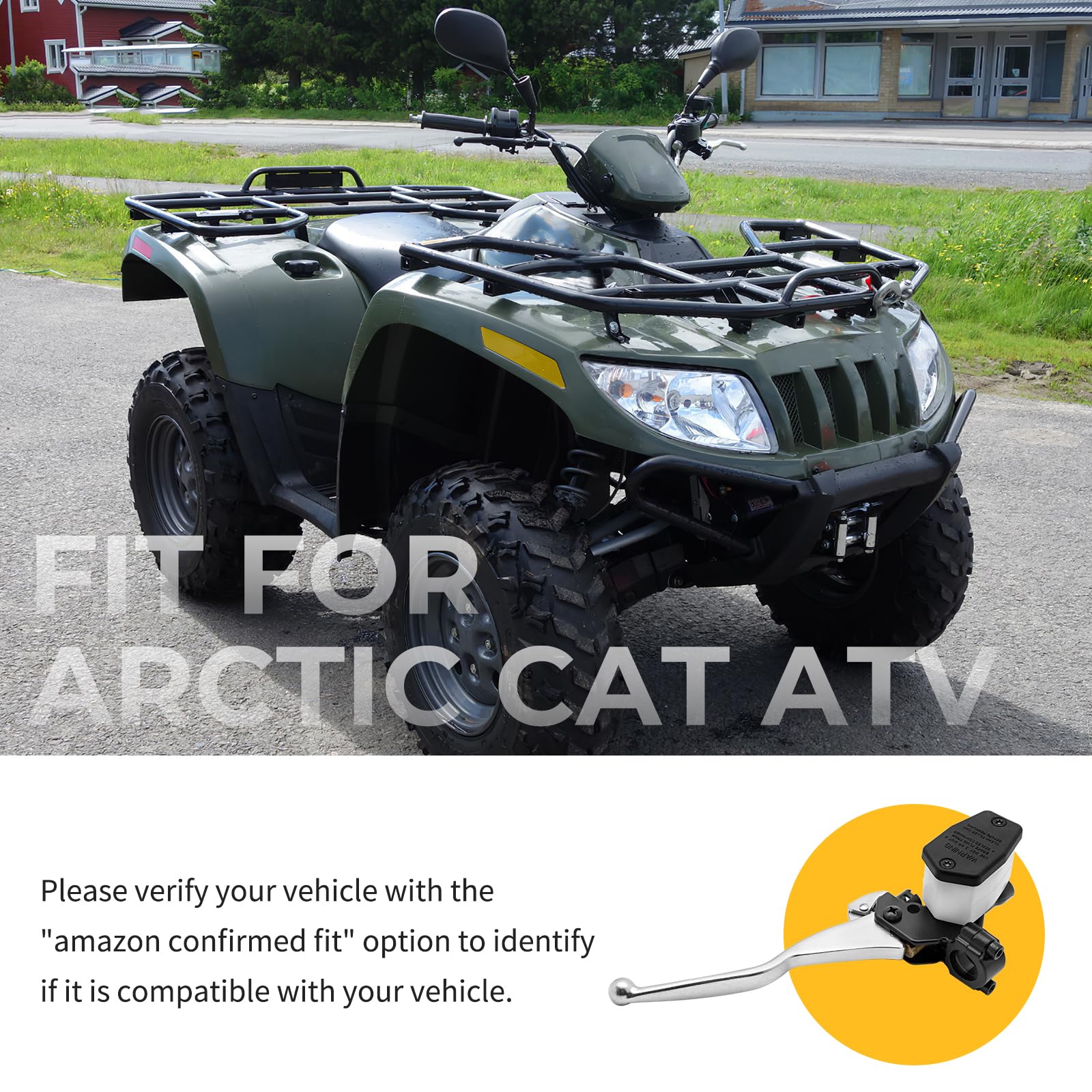 M MATI installed on ATV in field conveying reliable braking during rides