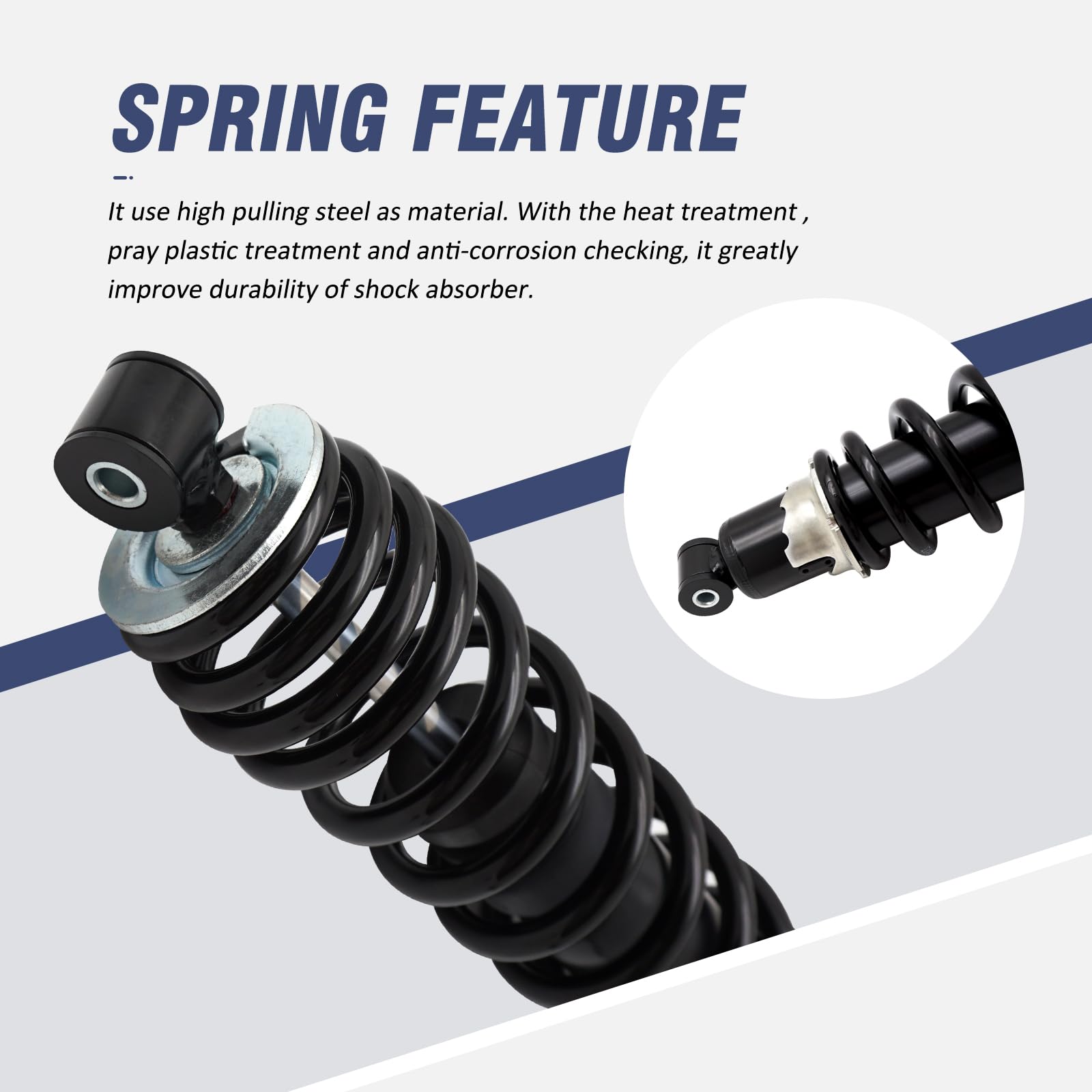 M MATI shocks installed on Polaris Ranger rear assembly improving handling