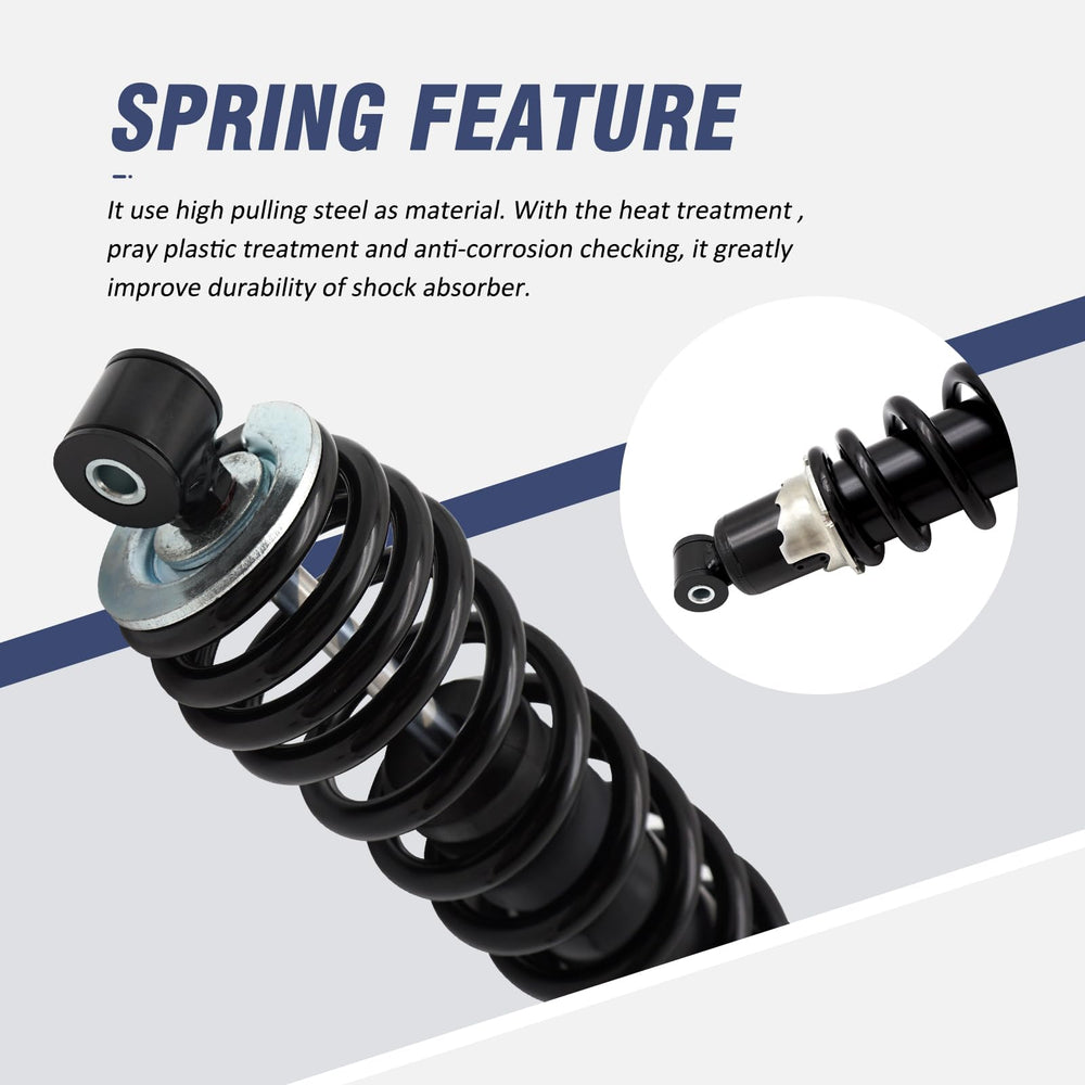M MATI shocks installed on Polaris Ranger rear assembly improving handling