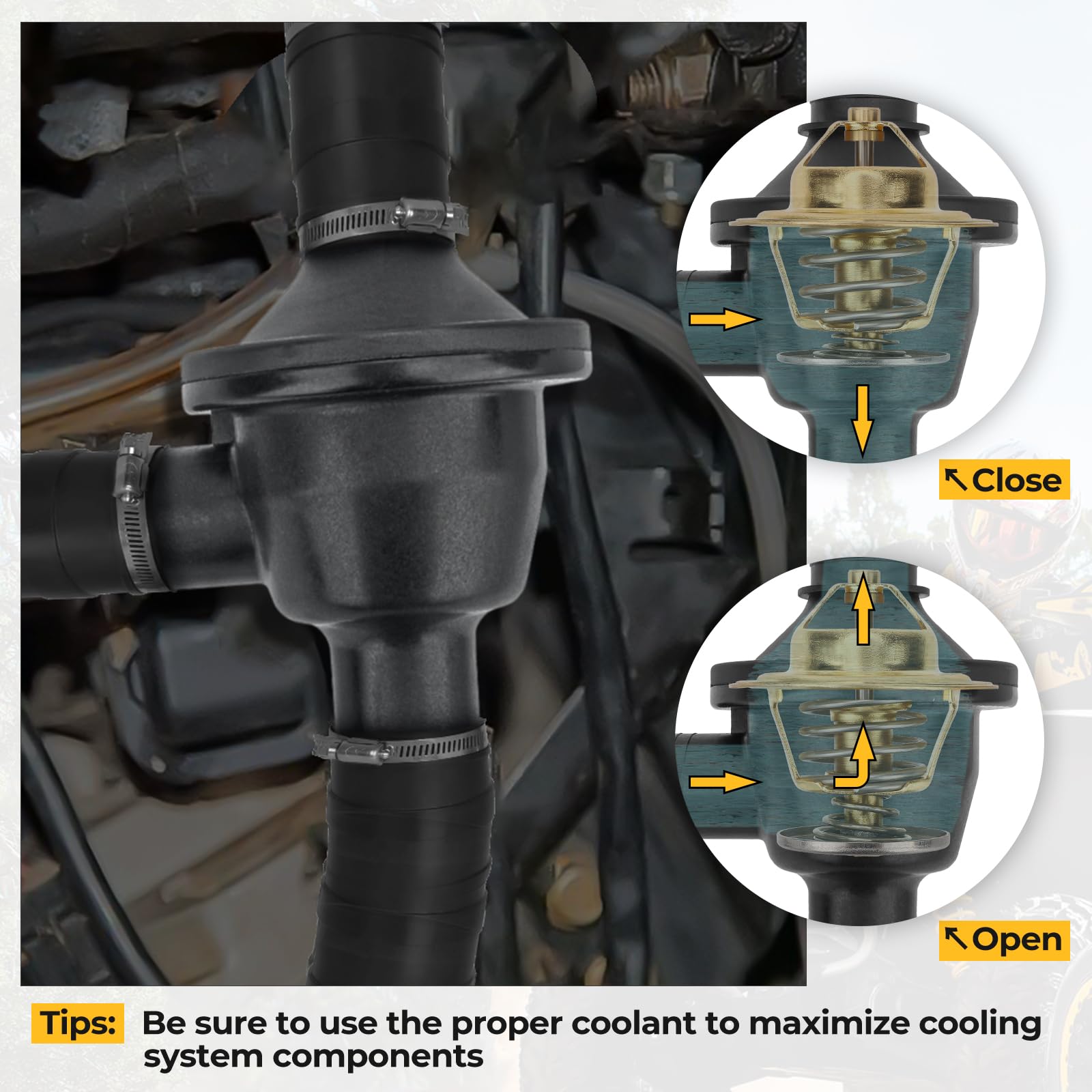M MATI thermostat installed in engine compartment improves temperature control