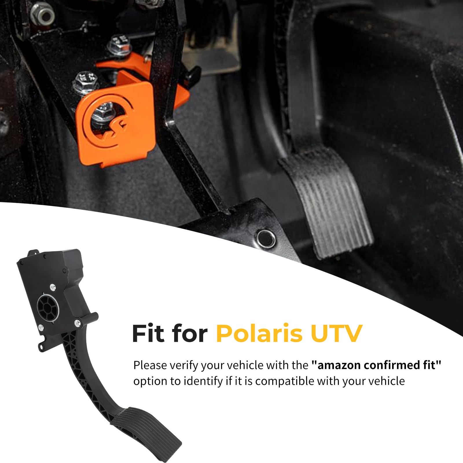 M MATI throttle pedal in off-road setting emphasizing rugged reliability