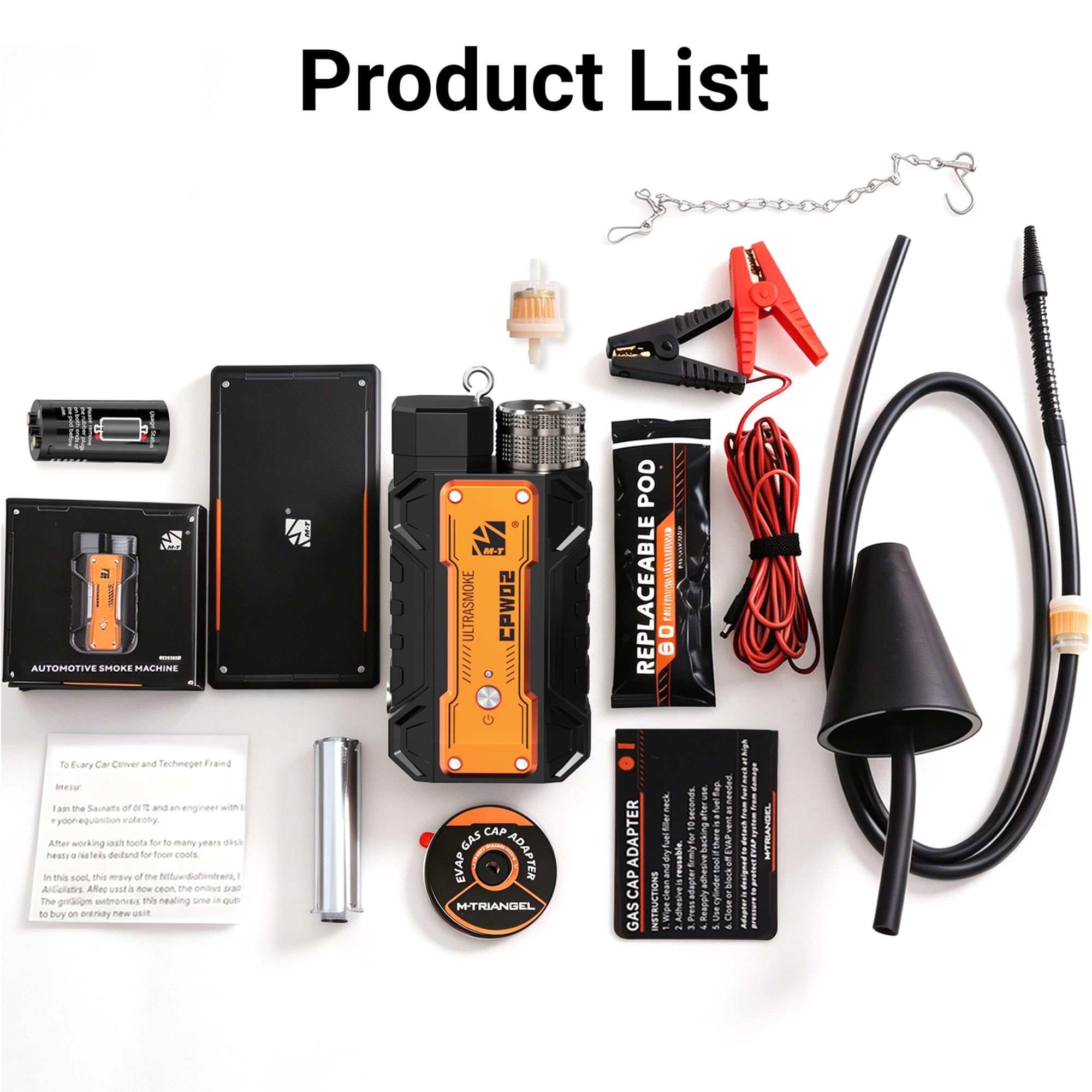 M-T smoke machine held in hand to show compact size and portability for mobile use