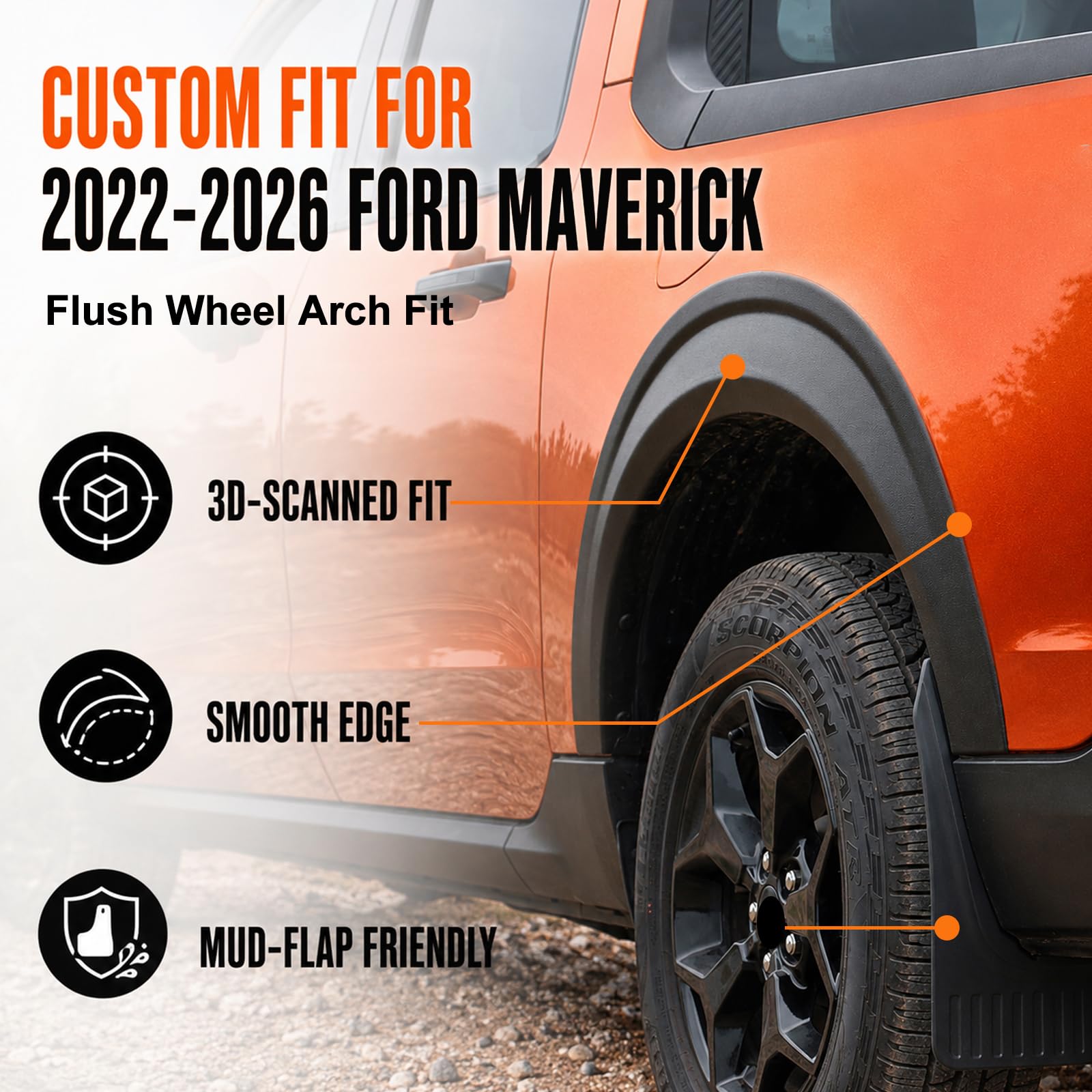 Mabett rear quarter view illustrating clean integration and coverage