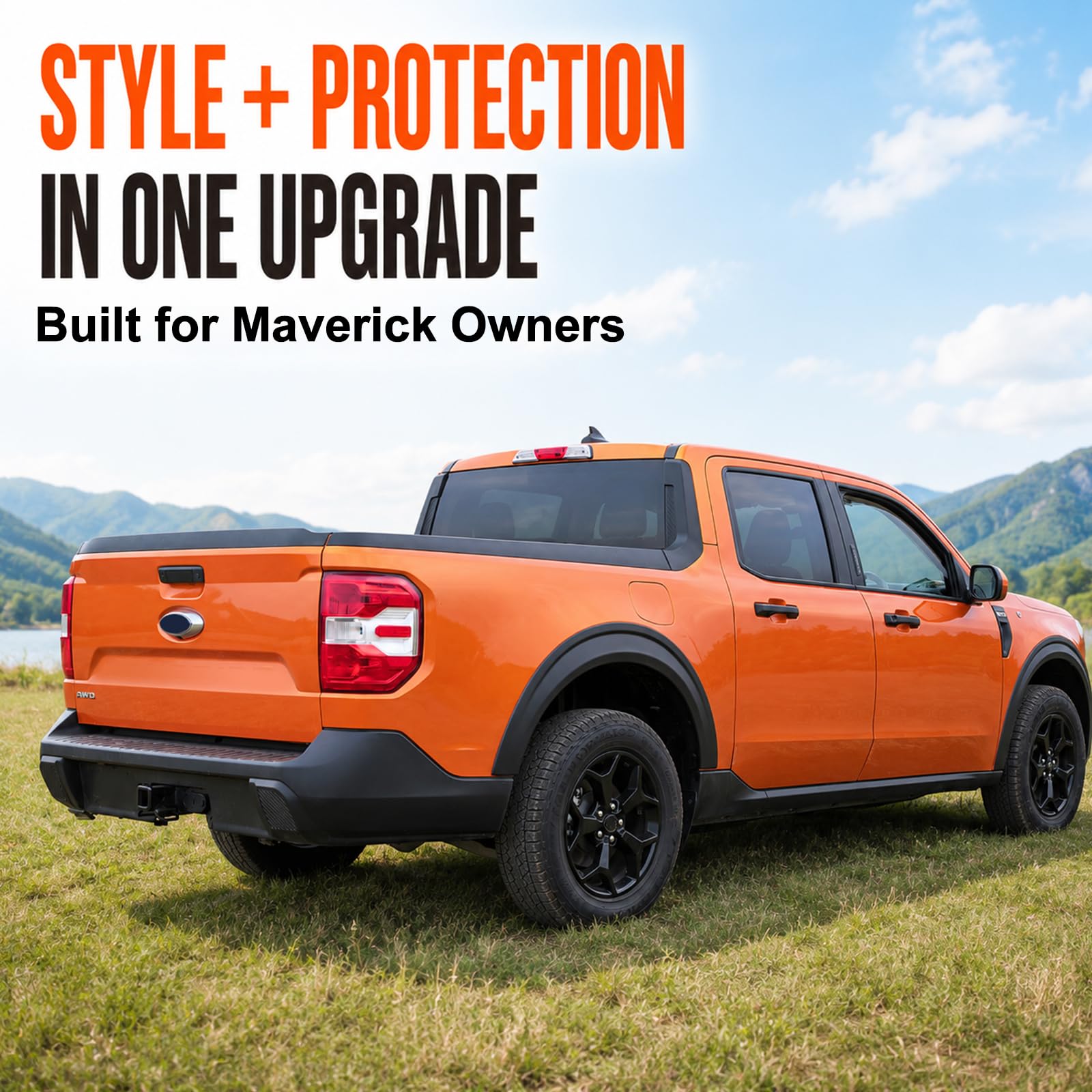 Mabett flare pictured with Mabett mud flap showing accessory fit