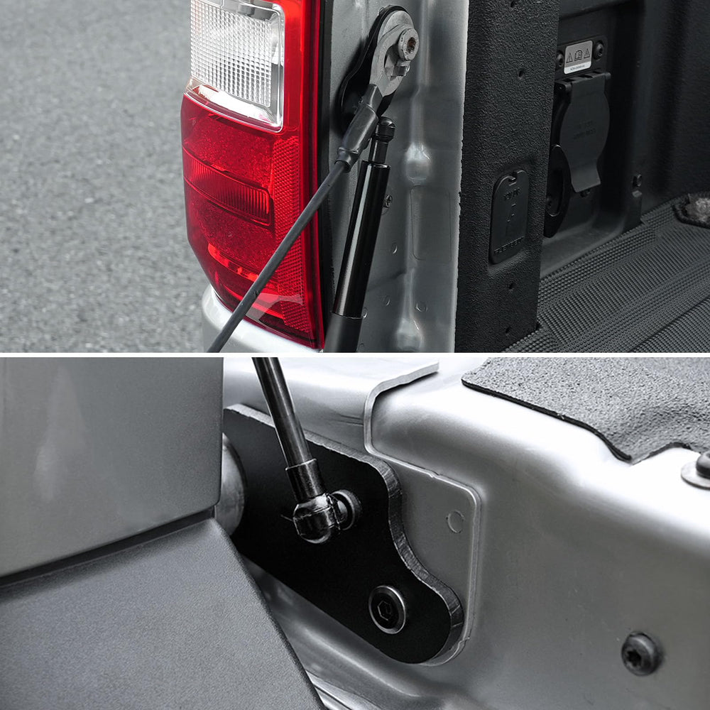 Mabett strut slowing tailgate lowering to show smooth controlled descent