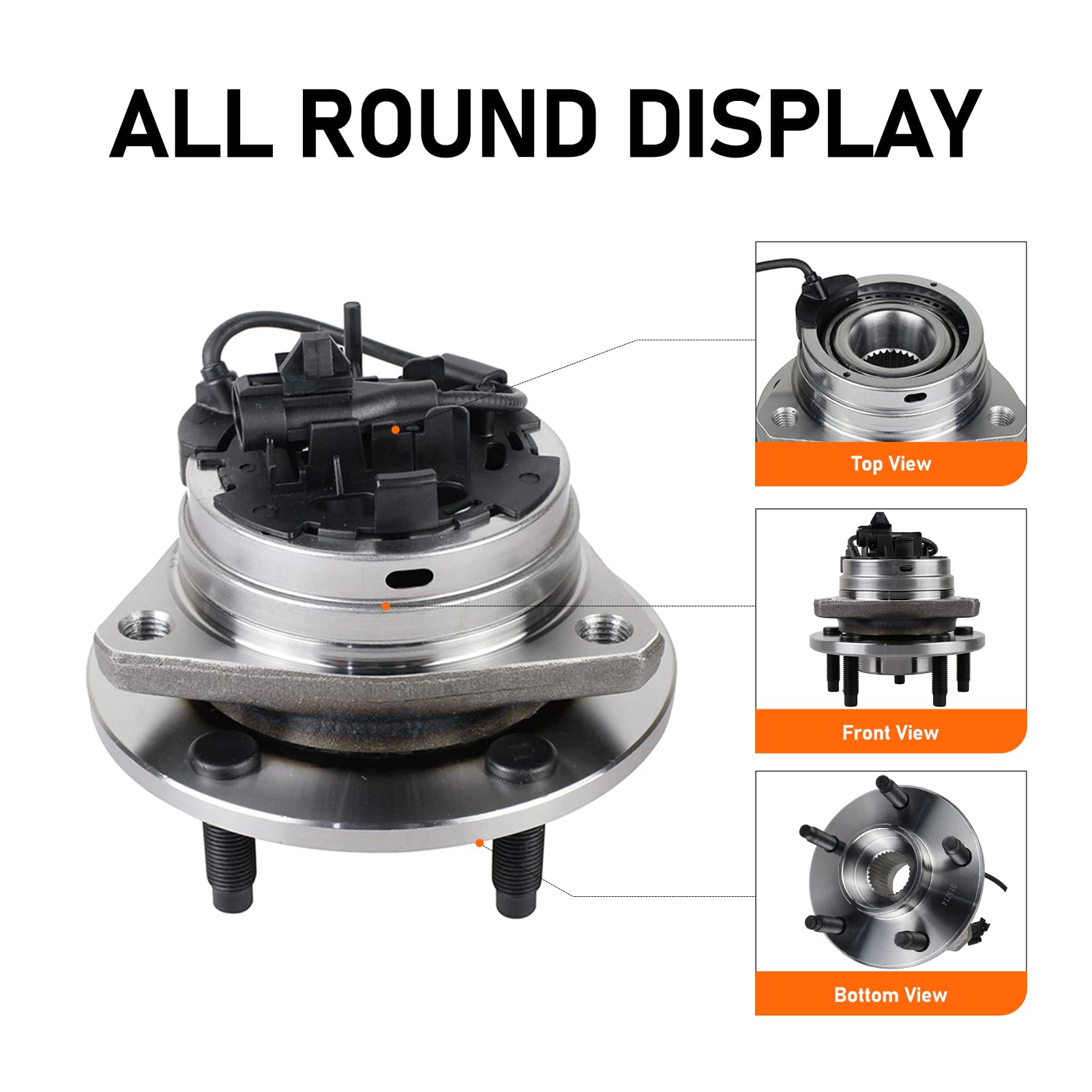 MACEL 513214 close-up of integrated ABS tone ring ensuring proper sensor signal