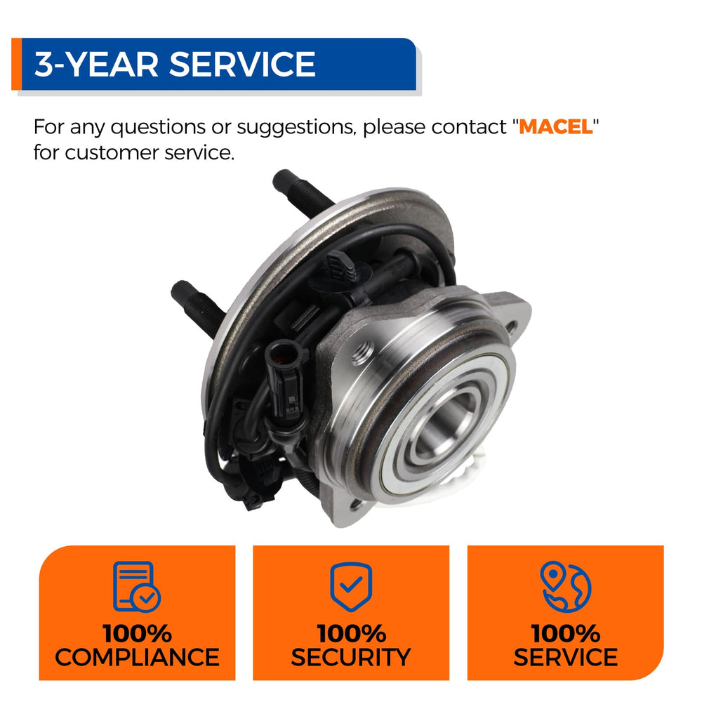 MACEL labeled part number stamp on hub, verifies correct OEM-style replacement