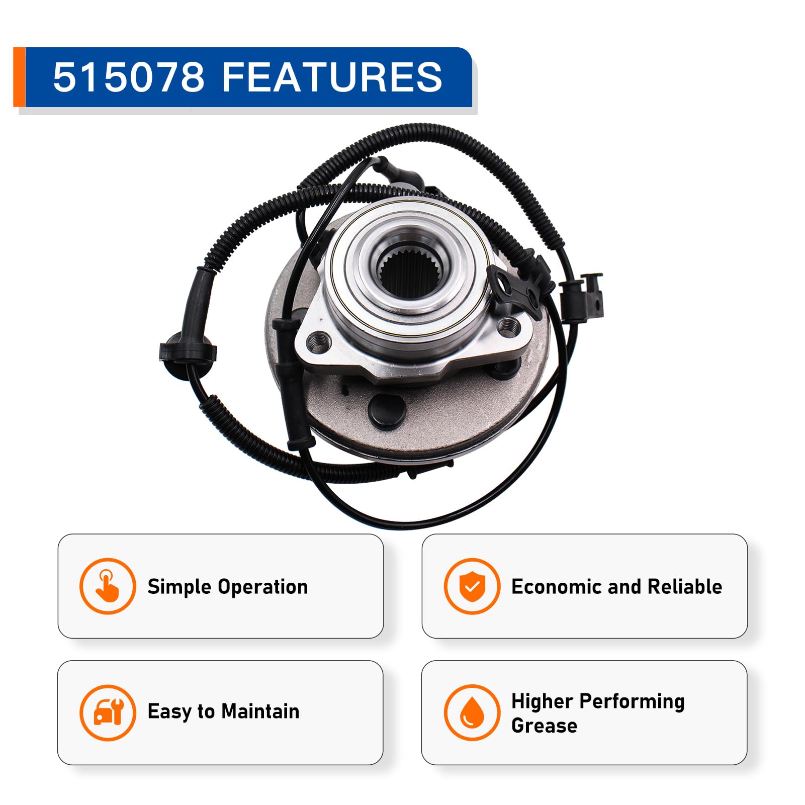 MACEL side profile of hub bearing assembly highlighting robust construction