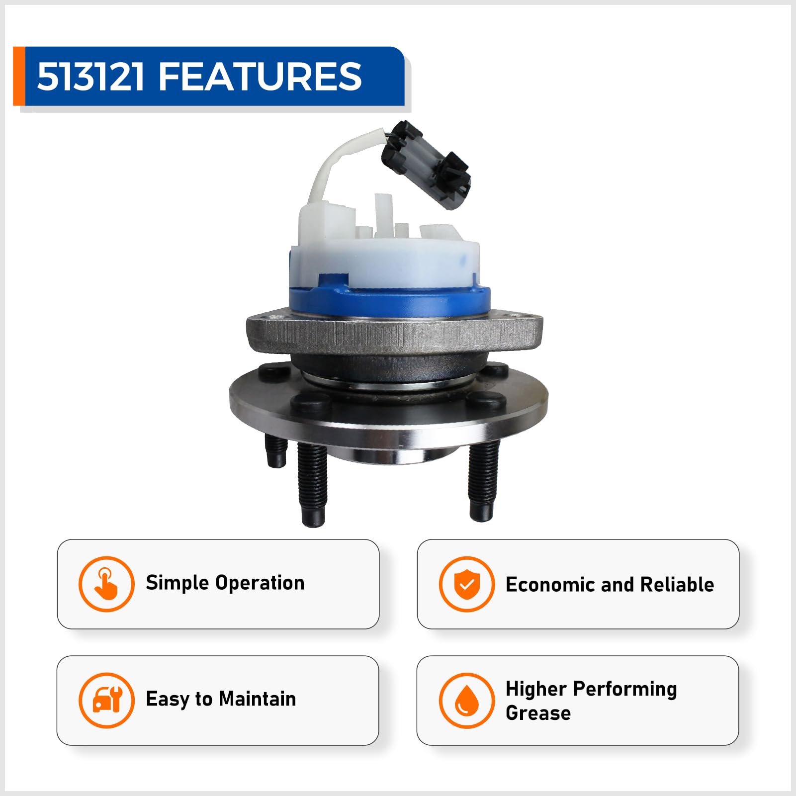 MACEL hub installed on spindle demonstrating correct fit and restored wheel stability