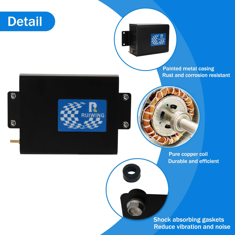 MADONGLI compressor housing detail with baked enamel finish for long-lasting protection benefit