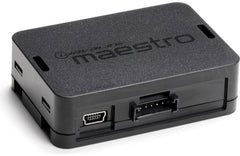 MAESTRO module installed behind aftermarket radio demonstrating hidden professional fit