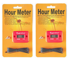 Magicalmai front panel red hour meter with clear digits and quick reading benefit