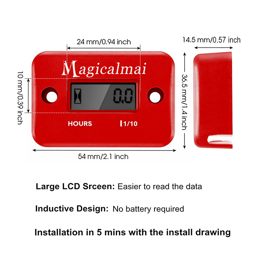 Magicalmai next to ruler showing compact size for discreet installation benefit