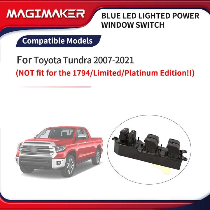 Magimaker switch blue LED lighting closeup for improved night visibility