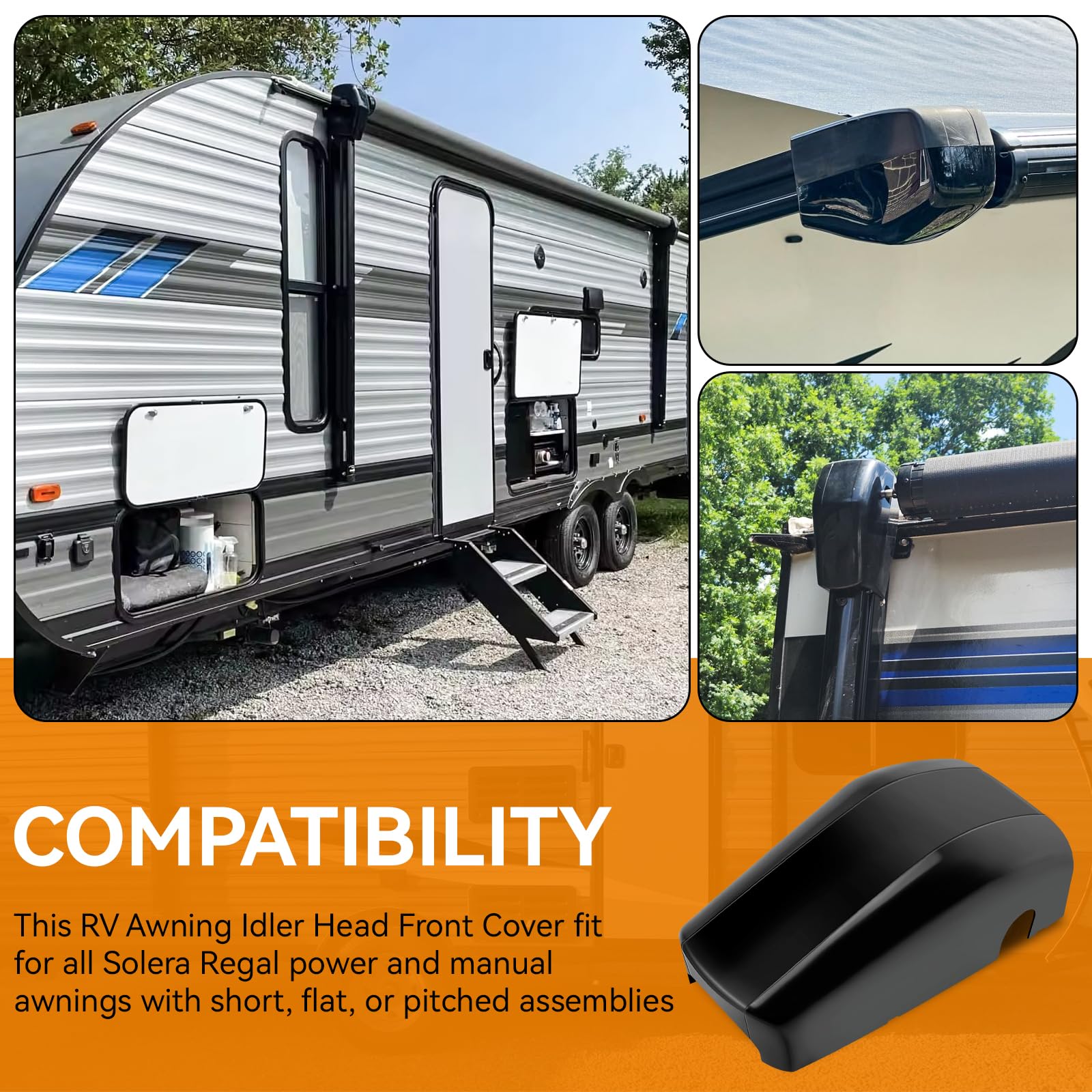 Magluv left awning cover back mounting view for easy installation