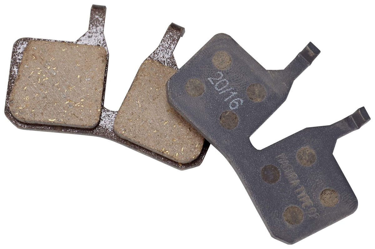 Magura 9.P pads front view showing product and secure fit benefit