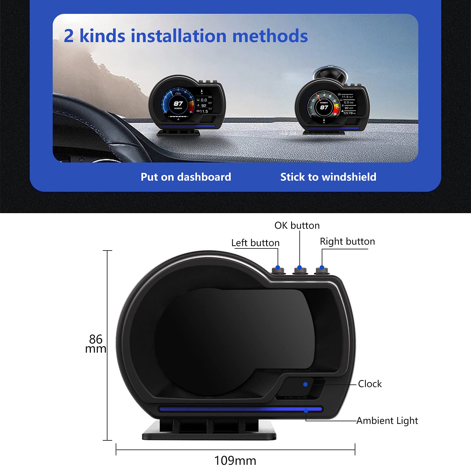 MAIMEIMI swivel mount displaying adjustable angle for optimal reflection