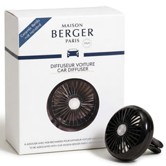 MAISON BERGER gun metal front view showing sleek holder and refined look