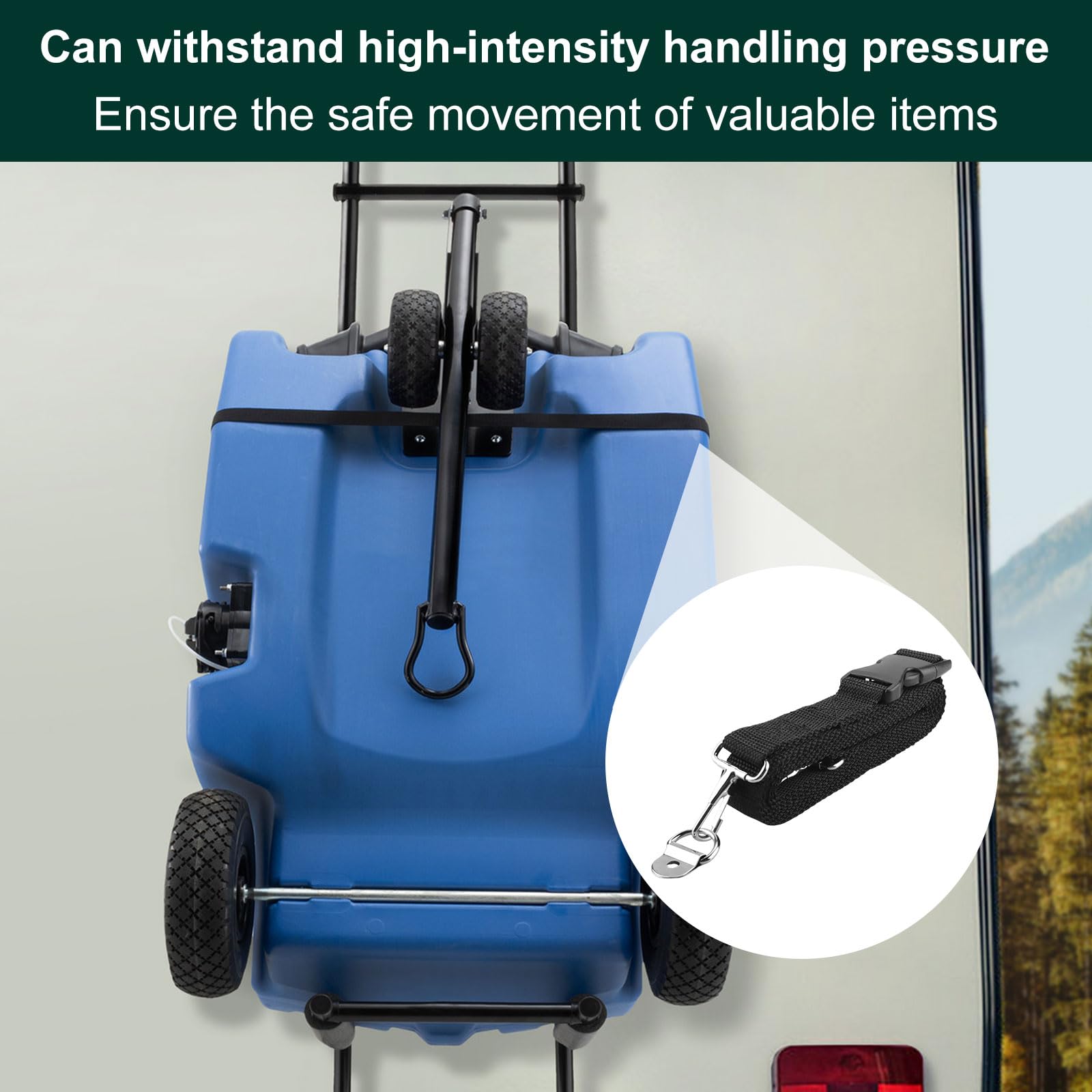 Malae securing a chair inside a moving van highlighting stability and peace of mind