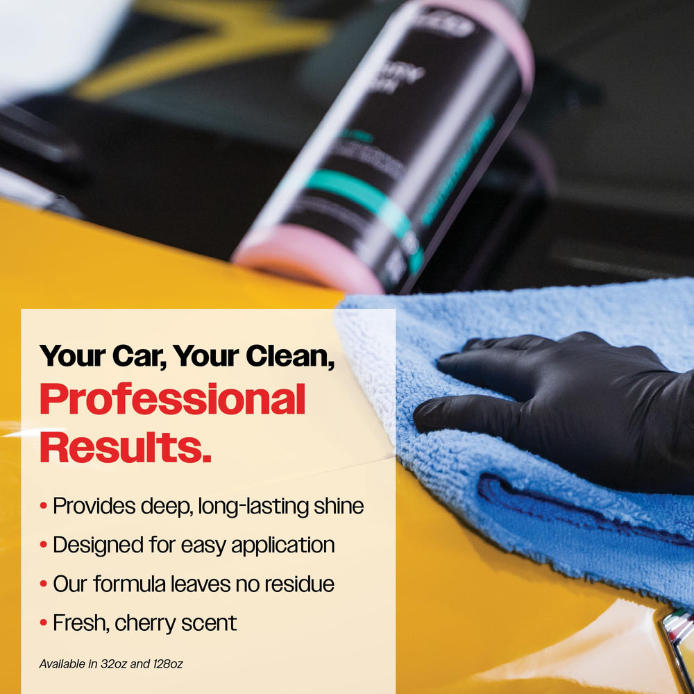 Hand applying Malco Cherry Flash with foam applicator demonstrating easy, even coverage