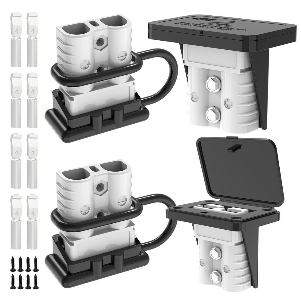 Malictele front view of 120A connector showing housing, durable construction and secure fit