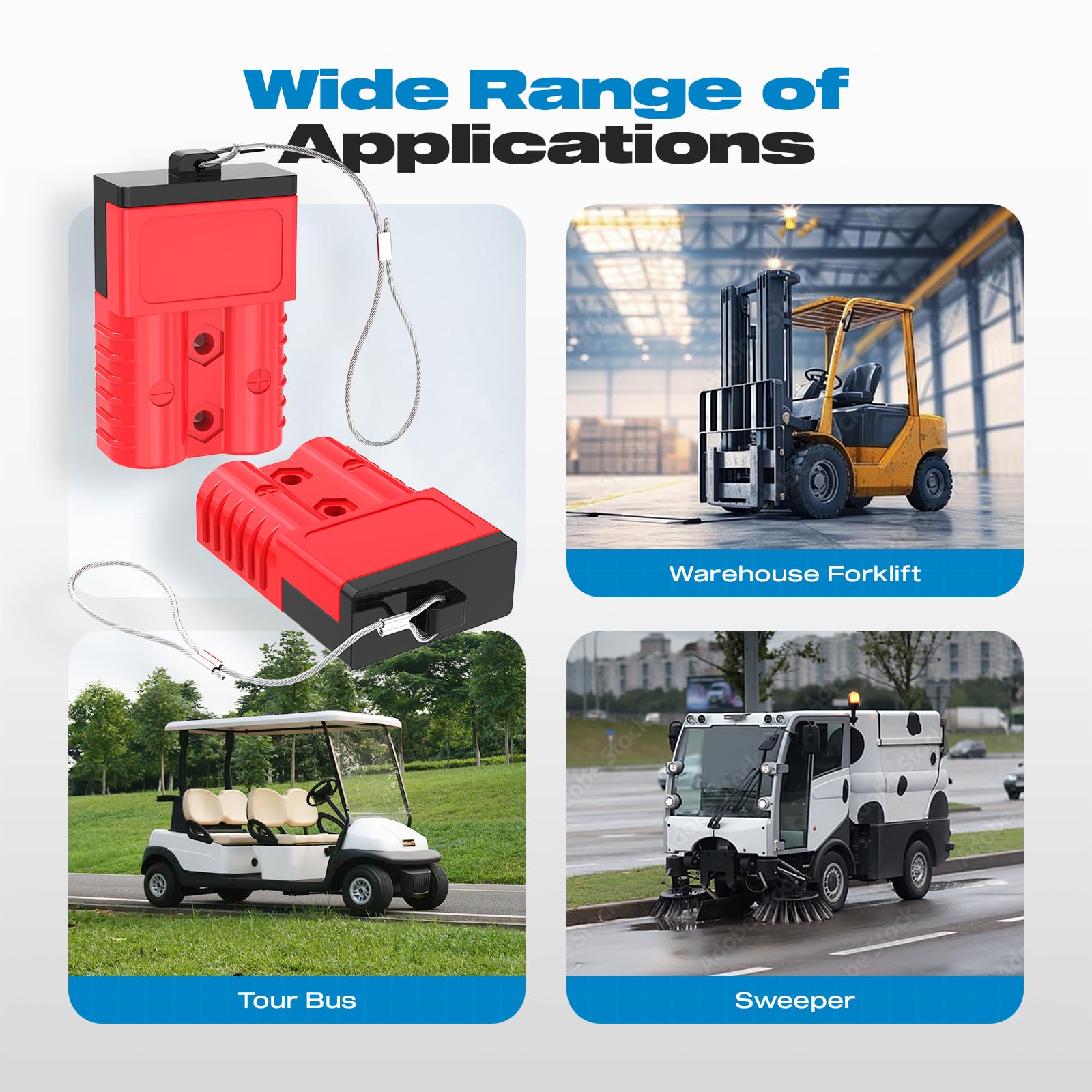 Malictele four-pack shown on RV battery setup enabling easy multi-point hookups