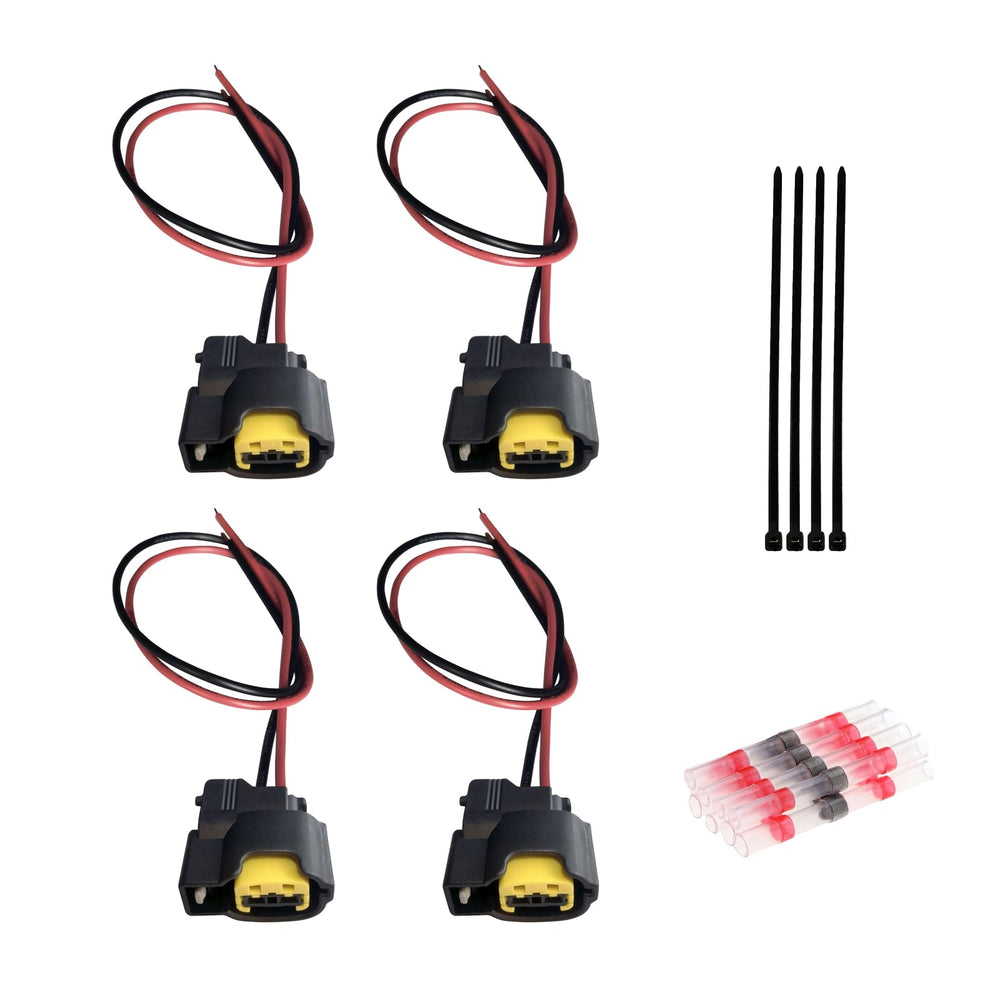 Mamiko front packaging showing four ignition pigtails and included accessories for clear identification