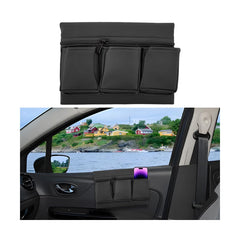 Mandark front view showing black leather organizer and neat pockets for quick access