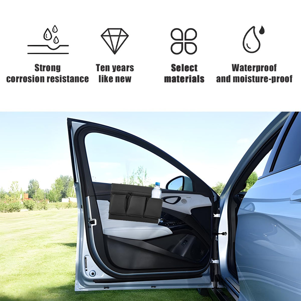 Mandark installed in car window armrest demonstrating accessible storage while driving