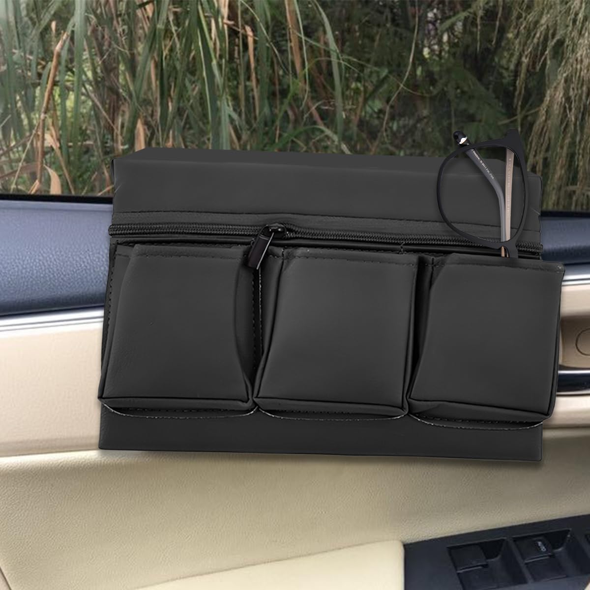 Mandark lifestyle shot in vehicle interior adding tidy style and convenience
