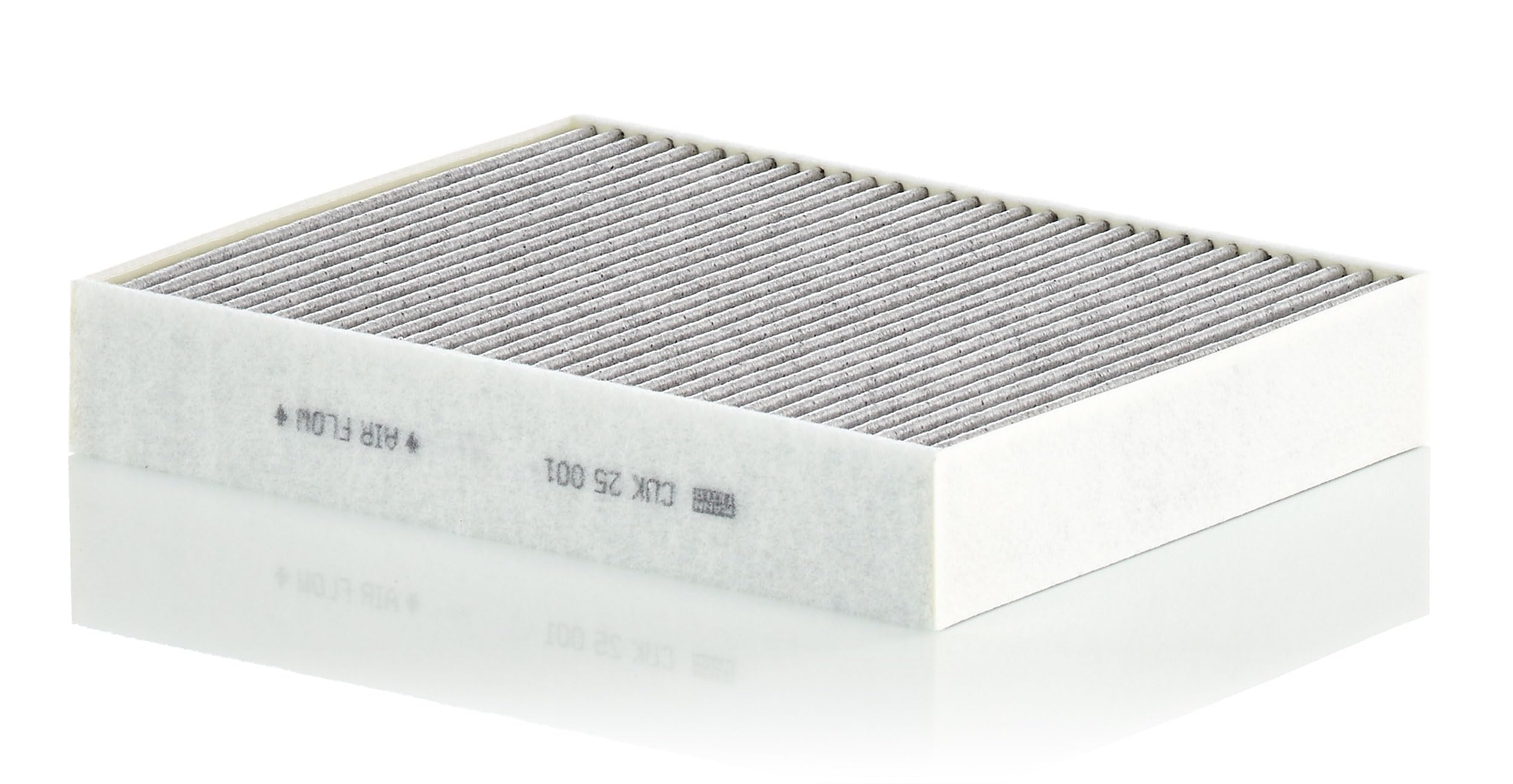 MANN-FILTER close-up of activated carbon layer blocking gases