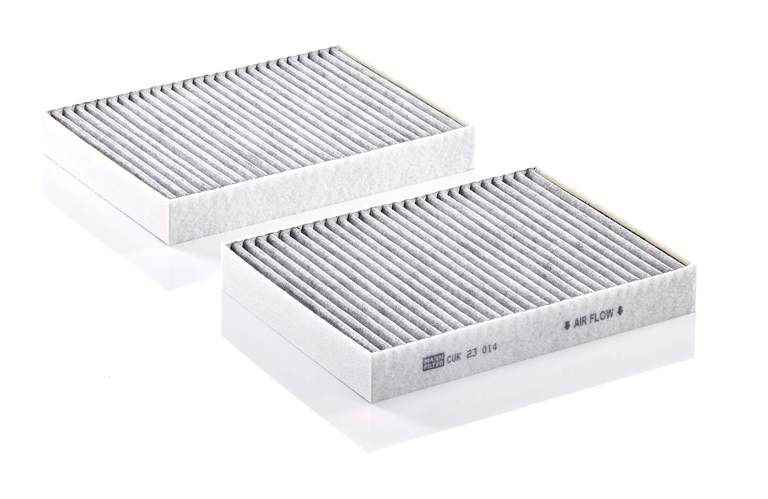 Mann Filter close-up of activated carbon layer highlighting odor control